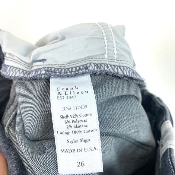 Frank & Eileen Sligo Mid Rise Raw Hem Crop Stretch Skinny Jean 2022 Wash Size 26 - Picture 7 of 8